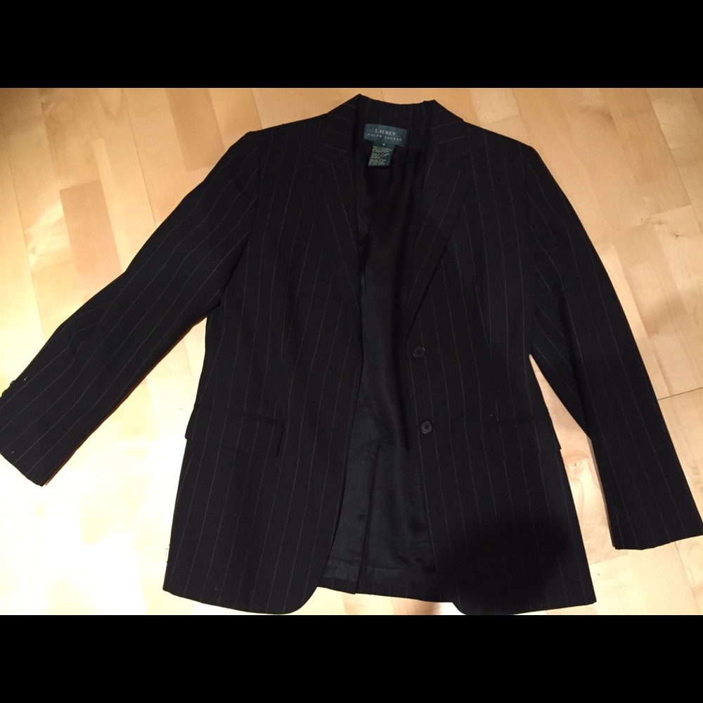 Vintage 80s Ralph Lauren pinstripe blazer